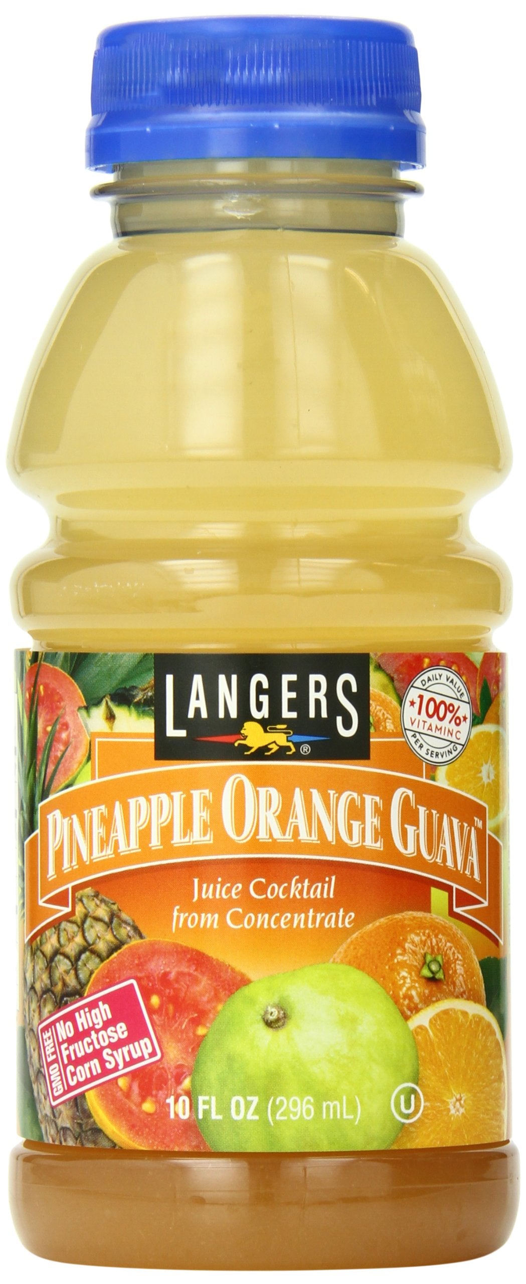 Langers Juice Cocktail Guava, Pineapple Orange 120 Fl Oz (Pack Of 12)