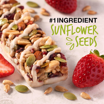 KIND Seeds Fruit & Nuts Snack Bar, Strawberry Sunflower Seed | 5g Protein, High Fiber, Gluten Free Bars, 1.4 OZ, 12 Count