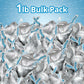 Bulk Milk Chocolate Kisses 1 Pound Approx. 100 Pieces - Individually Wrapped Silver Foil Milk Chocolate Candy For Party Favors, Candy Buffets & Gifts
