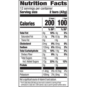 Nature Valley Crunchy Granola Bars, Oats 'N Dark Chocolate, 24 Bars, 17.88 Oz (12 Pouches)