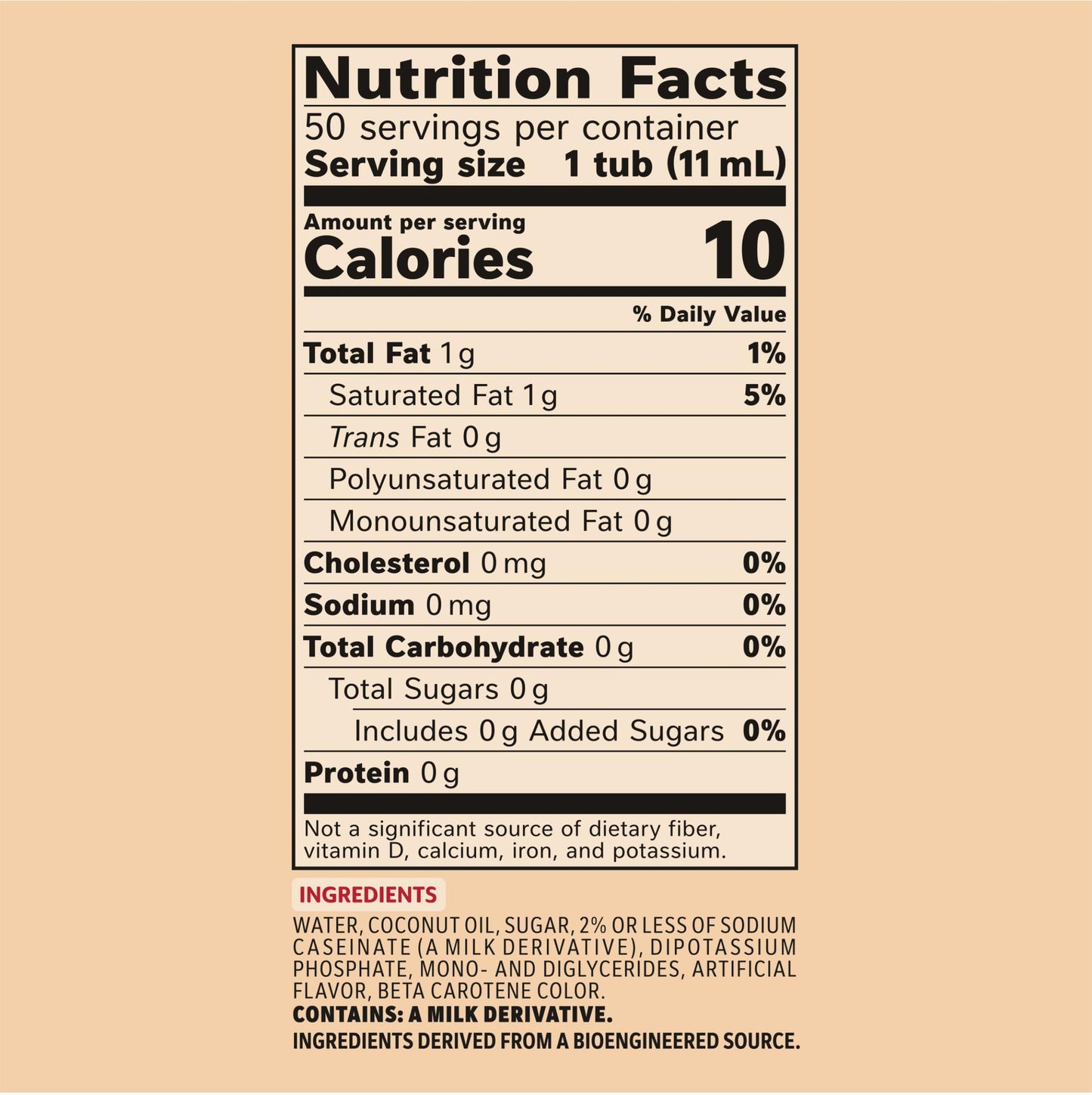 Coffee-Mate 35110Bx Original Creamer, 0.375Oz, 50/Box