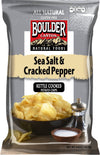 Boulder Canyon Kettle Cooked Potato Chips, Sea Salt & Cracked Pepper, 5 Ounce (Pack Of 12)