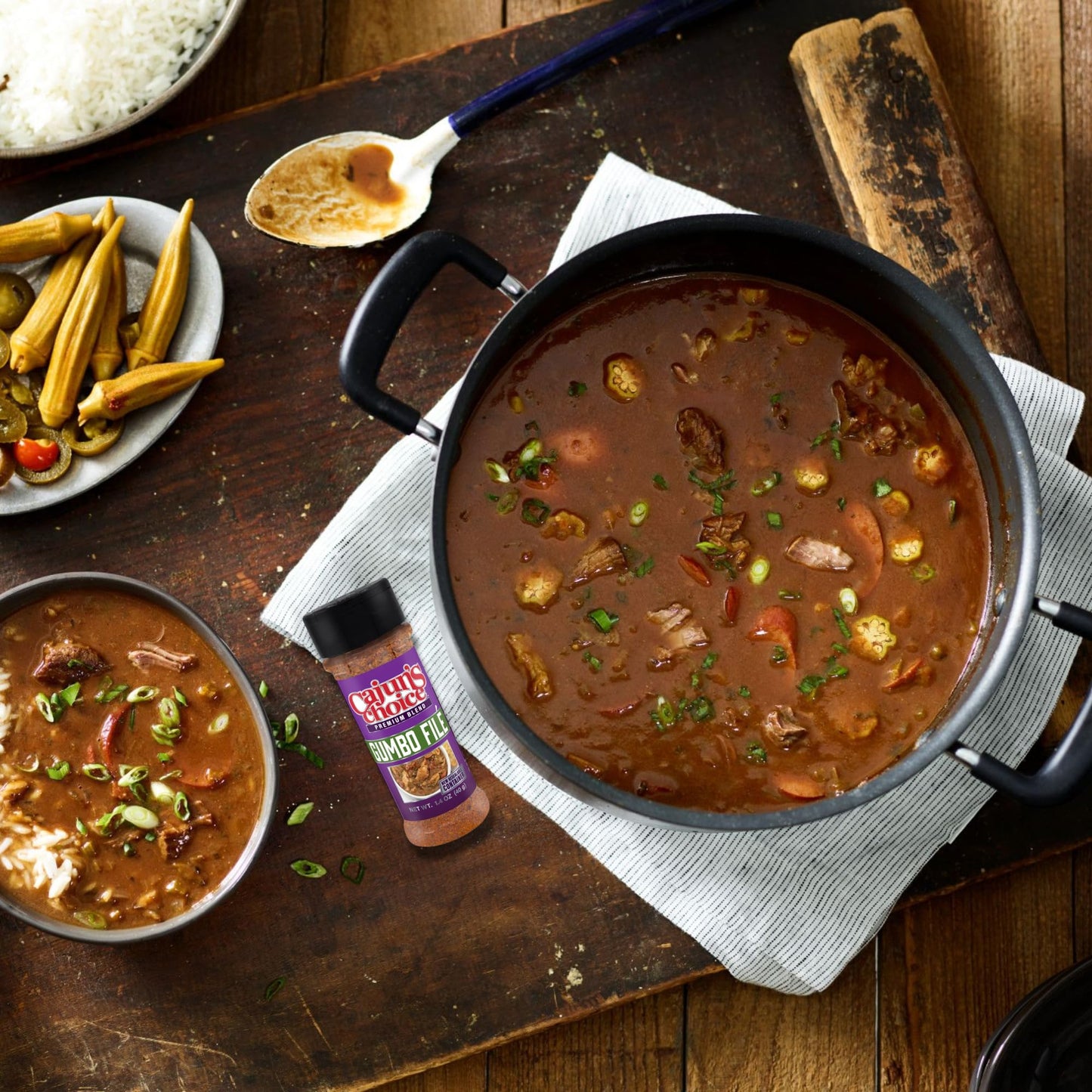 Cajun'S Choice Gumbo File - Authentic Cajun Spice For Gumbo, Jambalaya, And Other Louisiana Dishes - Adds Thickening And Aromati