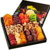 Dried Fruit & Nuts Gift Basket Arrangement Platter, Gourmet Food Snack Box, For Christmas, New Years, Birthday Care Package, Hea