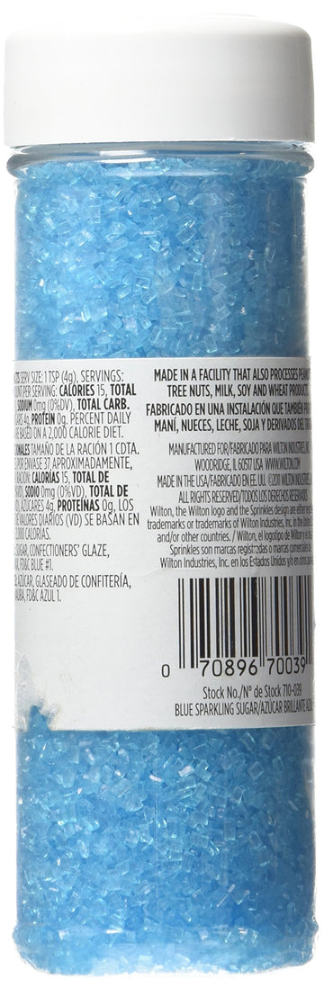 Wilton Sparkling 5.25 Oz Sugar Food Decorative- Blue (Pack Of 4)