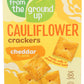 FROM THE GROUND UP Cauliflower Crackers Cheddar, 4 oz, Pack of 1