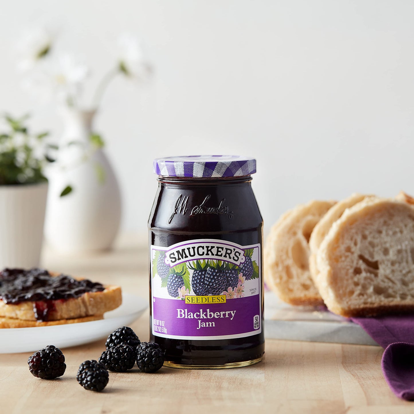 Smucker's Seedless Blackberry Jam, 12 Ounces (Pack of 6)