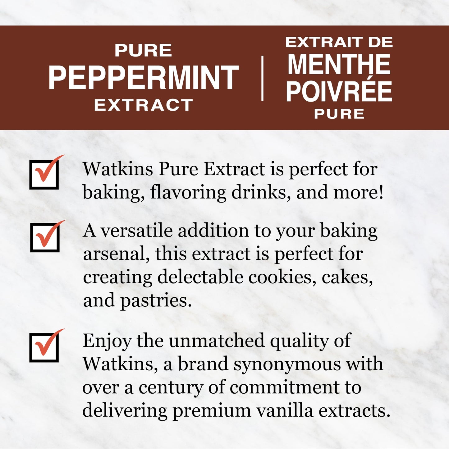 Watkins Pure Peppermint Extract, Non-Gmo, Kosher, 2 Oz. Bottle, 1-Pack