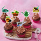 Mefeng 18 Pcs Vegetable Garden Theme Cupcake Topper, Garden Tool Summer Party Dessert Cupcake Decorations - Spring Theme Party D