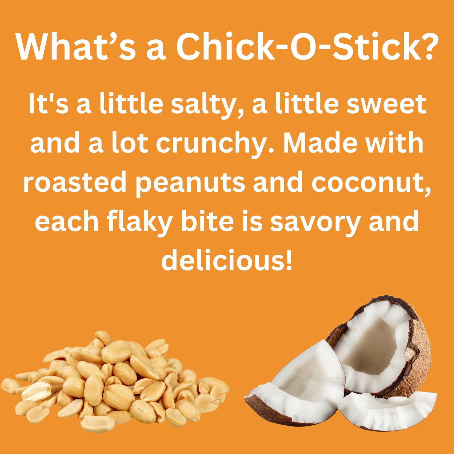 Chick O Stick Made With Roasted Peanuts And Coconut, .07Oz, 36 Count
