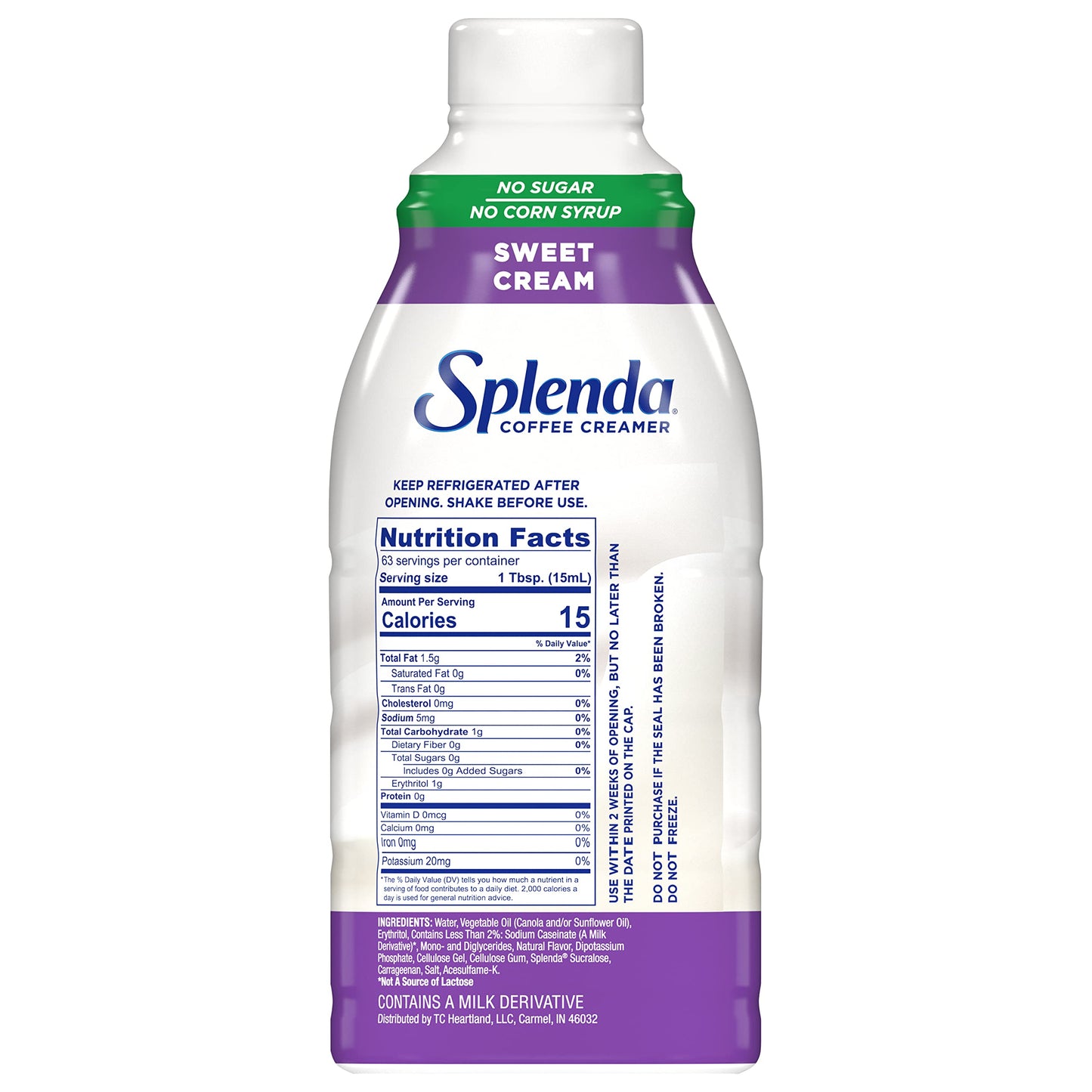 SPLENDA Sugar Free Sweet Cream Coffee Creamer, 32 Fl Oz (Pack of 2)