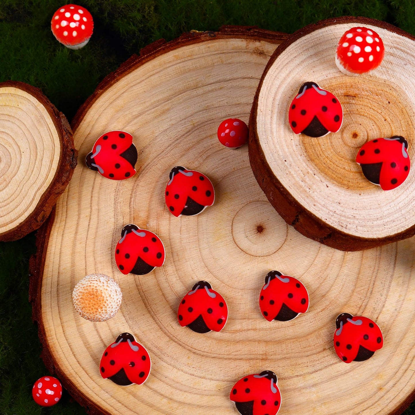 Edible Ladybug Cake Topper - 16Pcs Icing Decorations For Cake, Cupcake, Cookies, Ice Cream, And Macaron