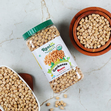 Rani Organic Garbanzo Beans (Kabuli Chana) 48Oz (3Lbs) 1.36Kg Bulk Pet Jar ~ All Natural | Vegan | Gluten Friendly | Non-Gmo | I