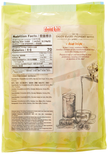 Gold Kili Instant Honey Chrysanthemum Drink 0.63Oz/18G X20 Sachets