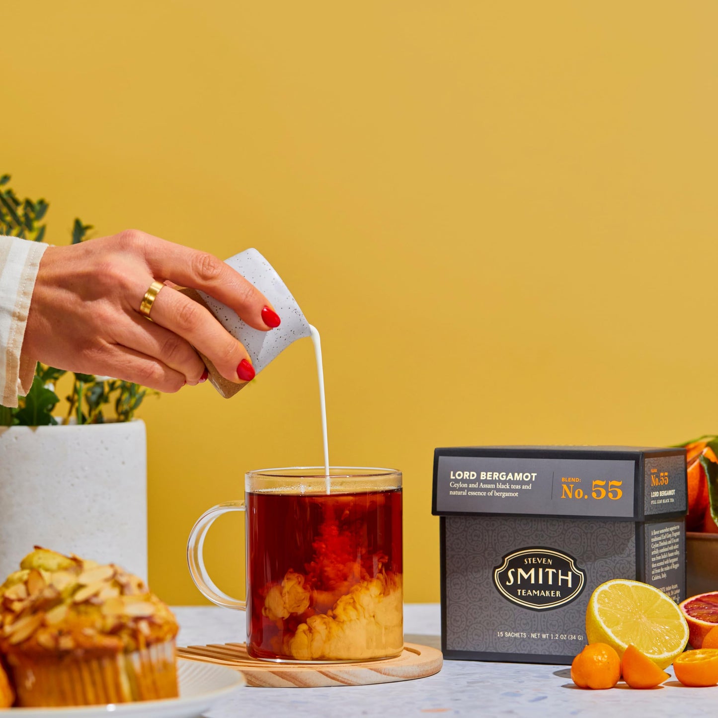 STEVEN SMITH TEAMAKER Earl Grey Black Tea - Lord Bergamot No. 55, 100 Sachets, Caffeinated, Sugar-Free, Sustainably Grown