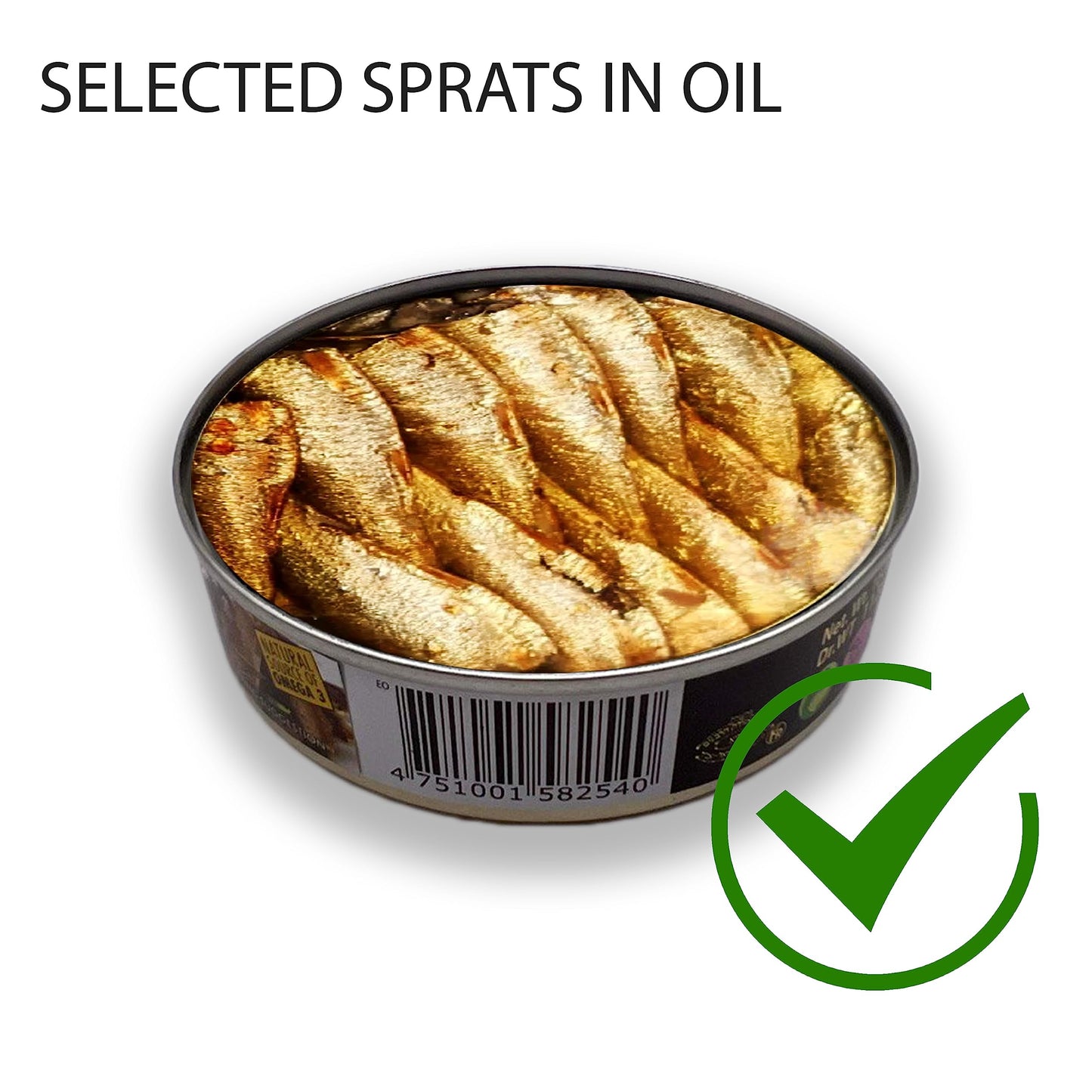 RIGA GOLD Shproti Sprats in Oil, 5.64 oz (Pack of 3), 1.88 oz each