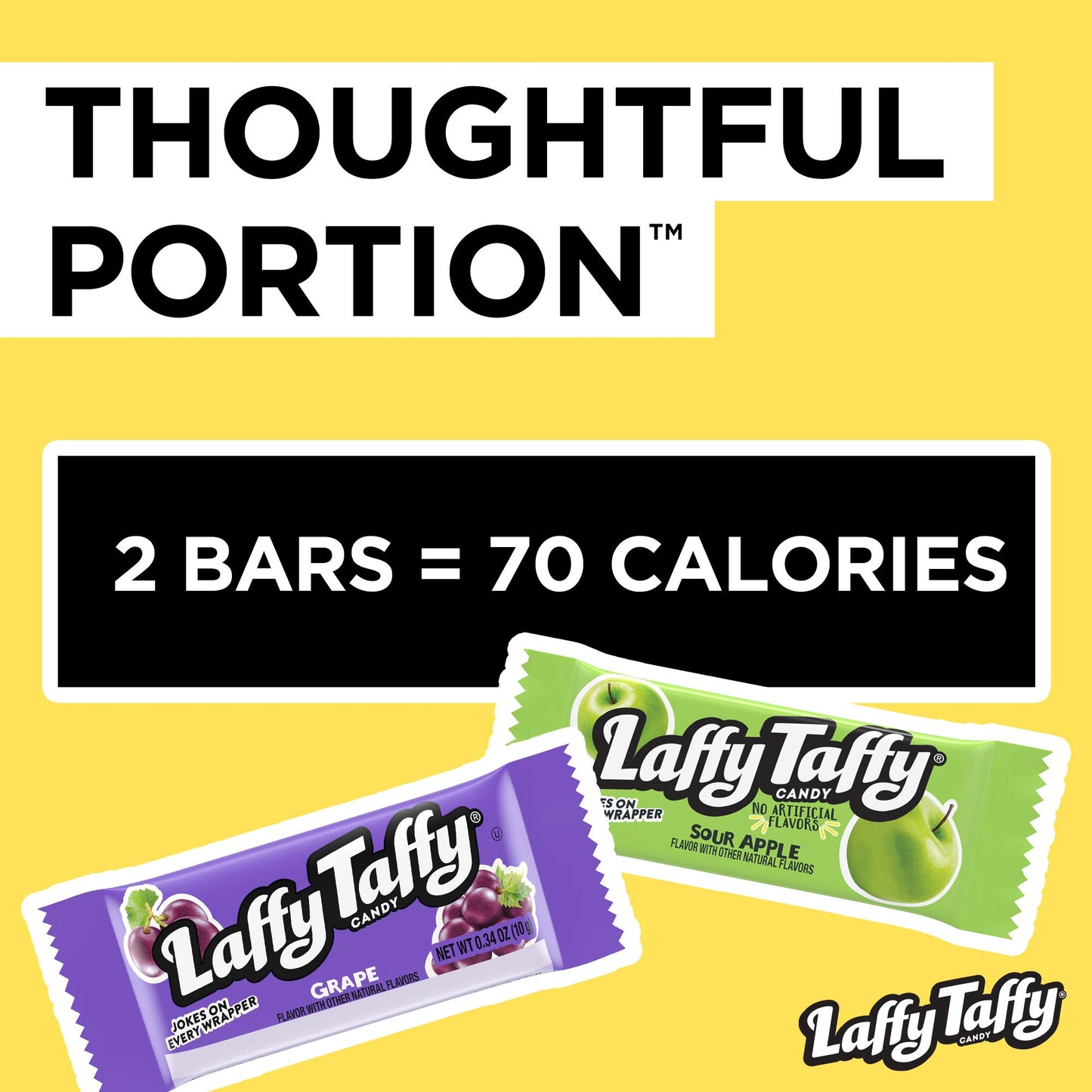 Laffy Taffy Candy, Assorted Fruit Flavors, Individually Wrapped Mini Bars, 6 Ounce Bag (Pack of 2)