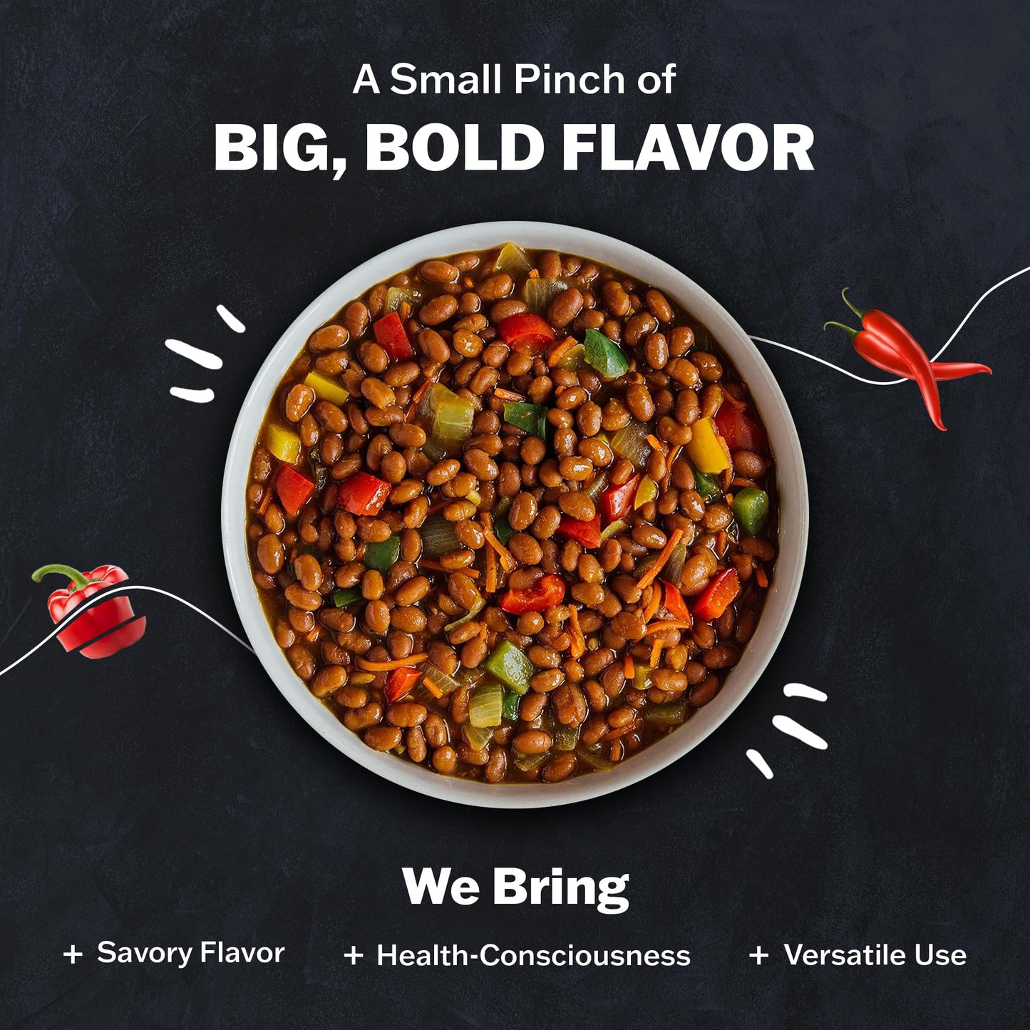 Chakalaka Vegetarian Dried Bean Mix - South African Side Dish with Beans, Vegetables, & Spices - Bold, Strong Flavor, Medium Hea