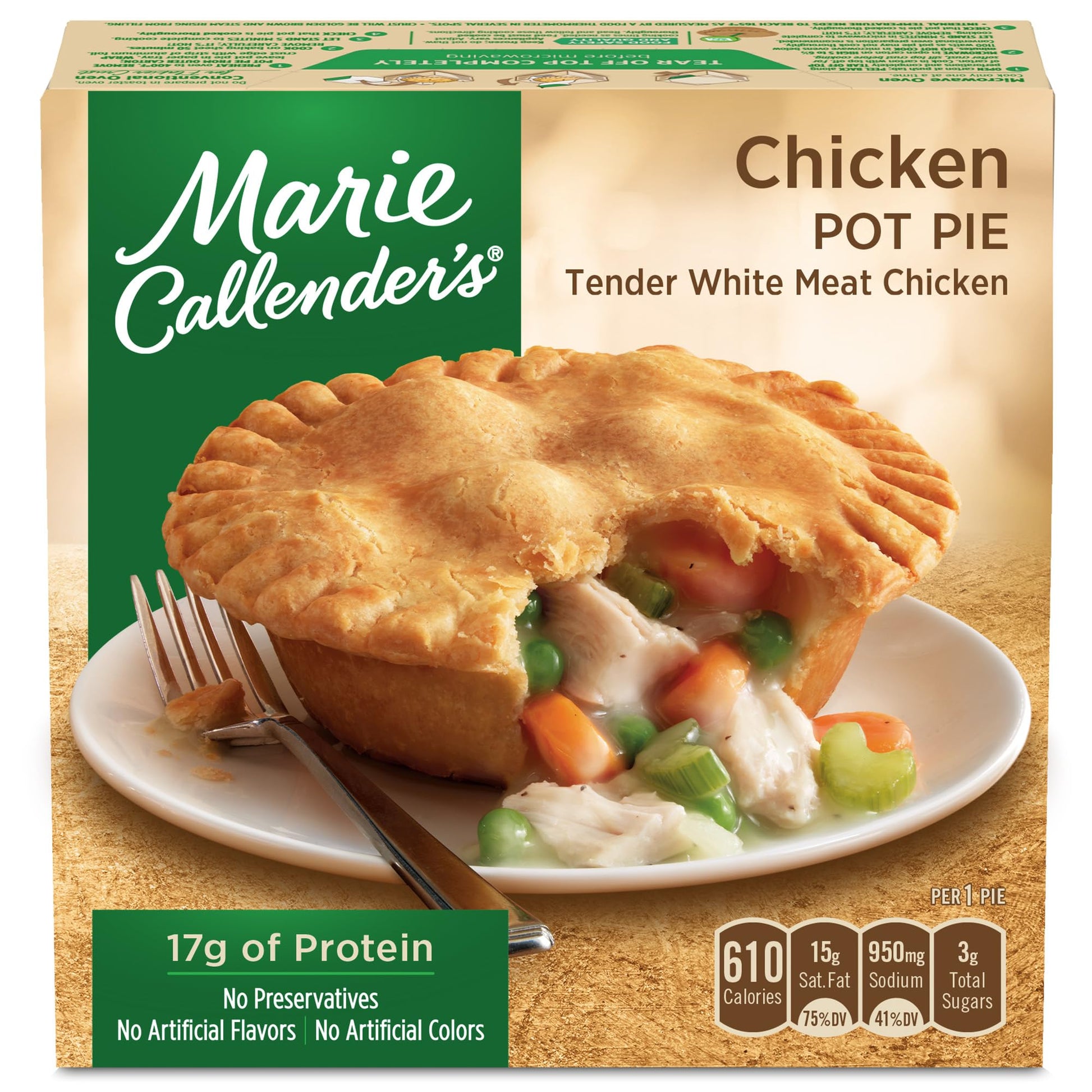 Marie Callenders Chicken Pot Pie, Frozen Meal, 10 oz