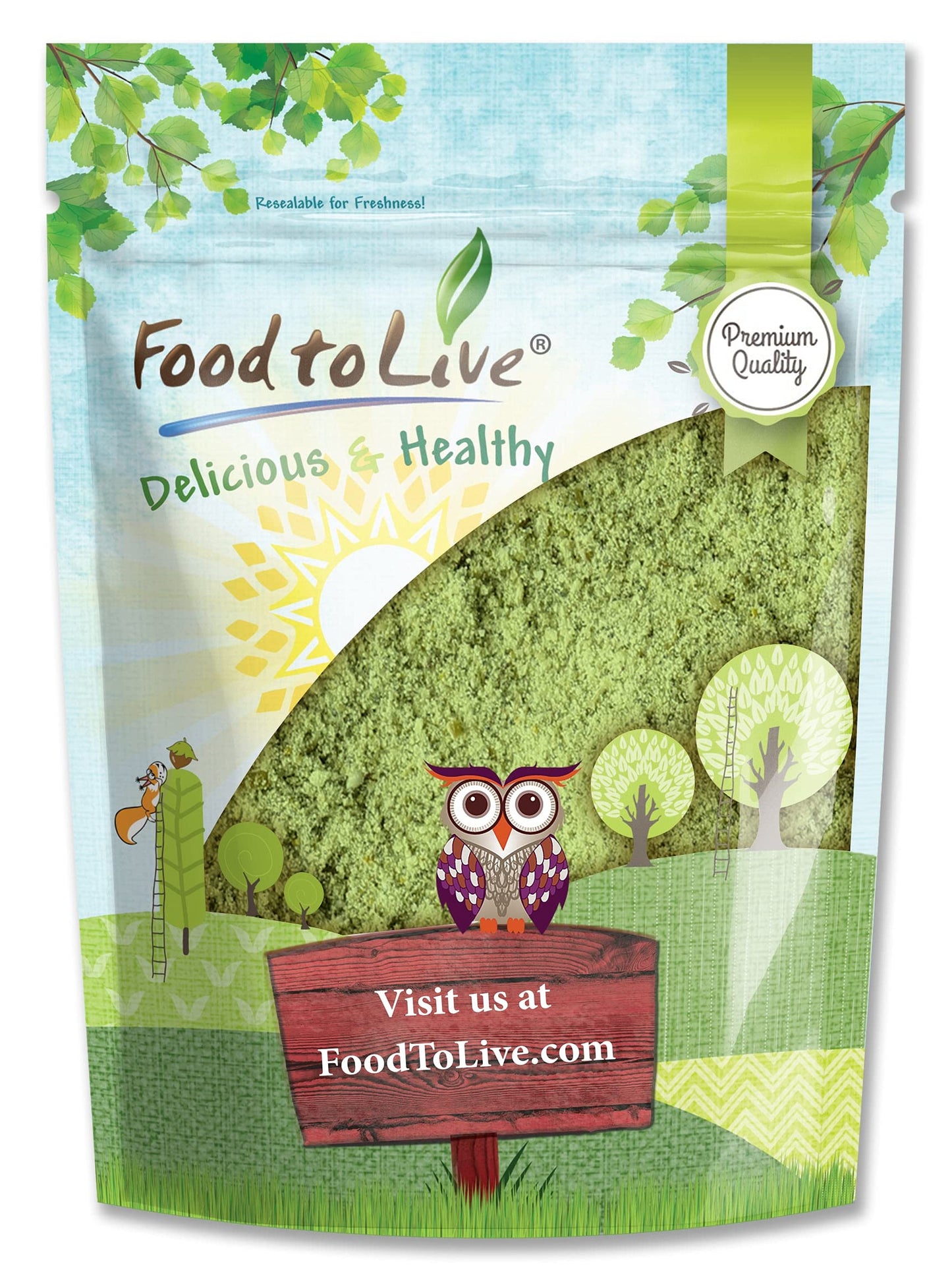 Food to Live Barley Grass Powder, Vegan Superfood, 40 Ounce, Fine Milled, Kosher, Rich in Fiber and Protein