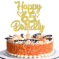 YCTHUNFISH 65th Birthday Cake Topper Glitter Heart Star Gold Bamboo Decoration