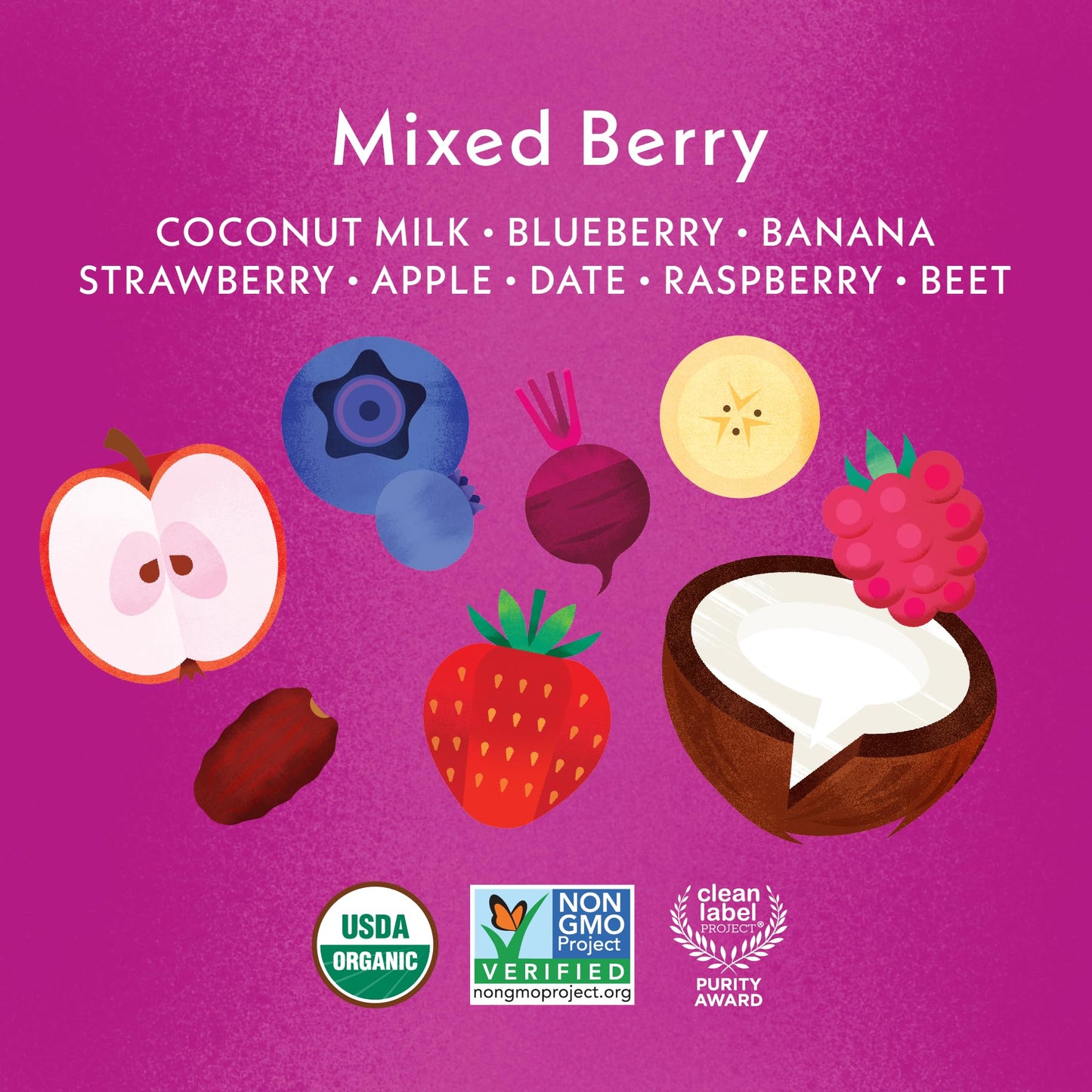 Once Upon A Farm Coconut Yogurt, Mixed Berry 3.2oz