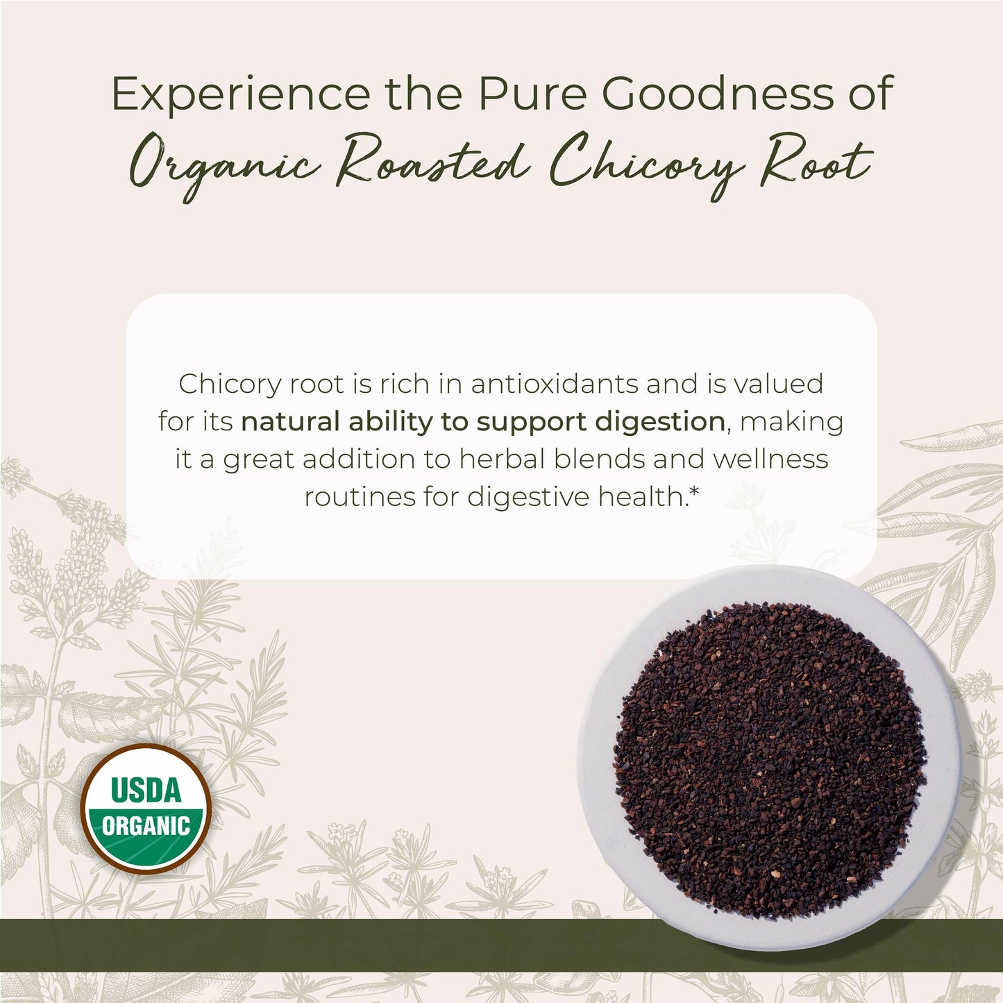 Starwest Botanicals Chicory Root Roasted Granules Organic 1 lb