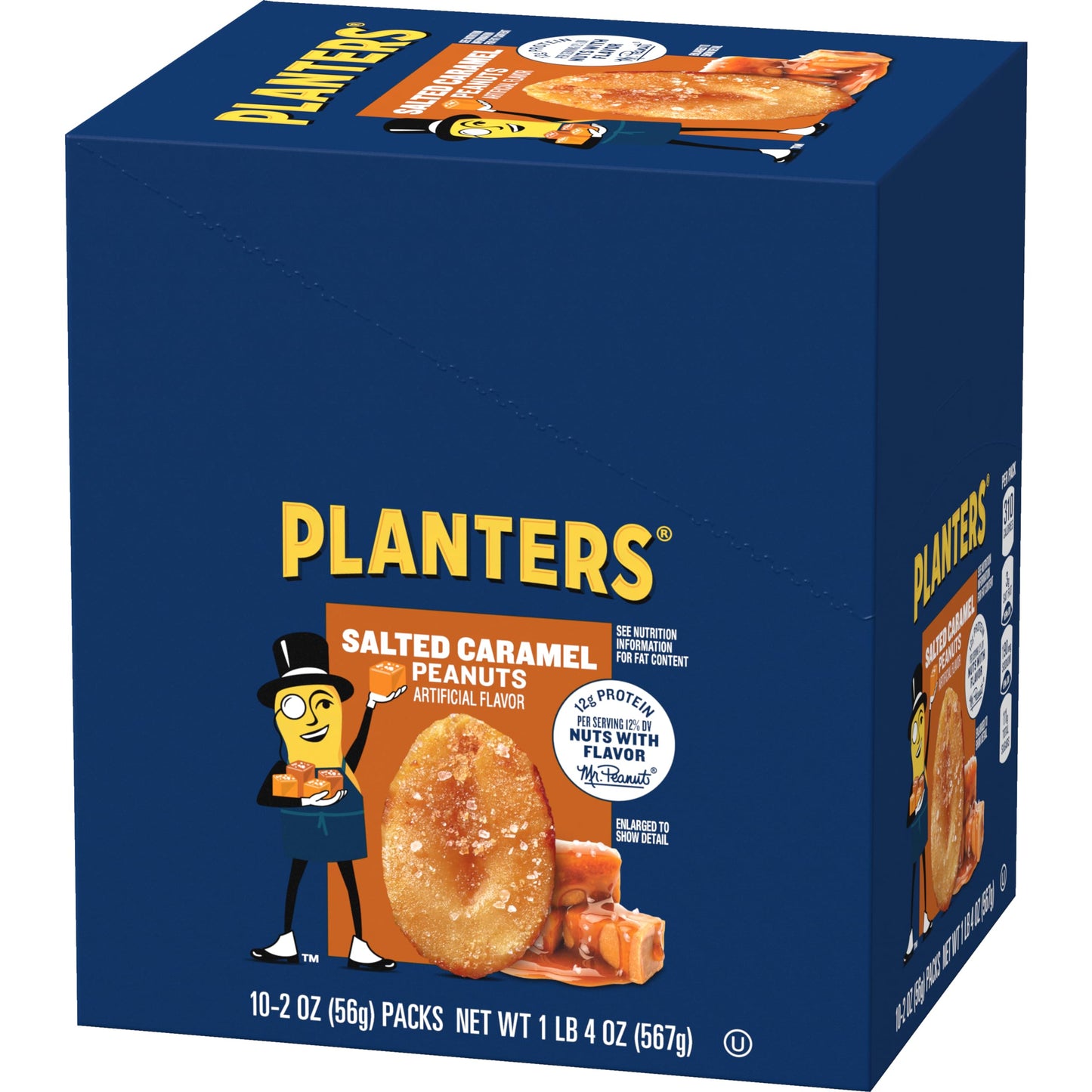 Planters Salted Caramel Peanuts (2 Oz Bags, Pack Of 10)