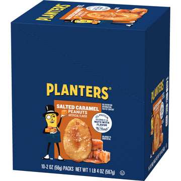 Planters Salted Caramel Peanuts (2 Oz Bags, Pack Of 10)