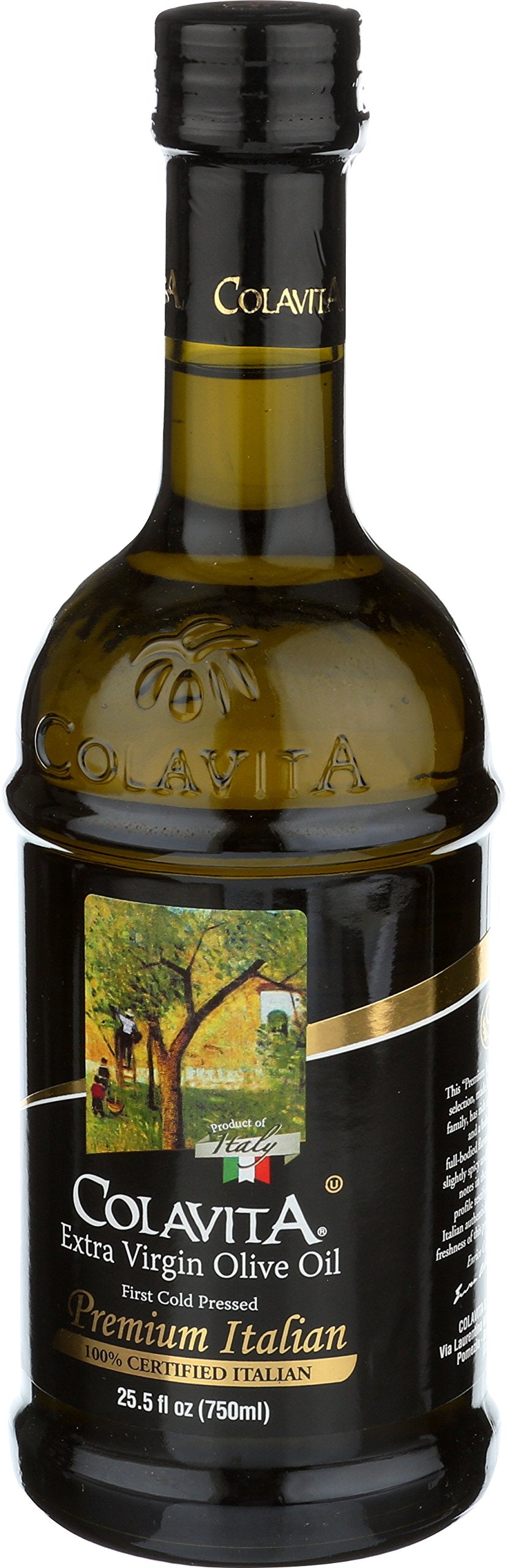 Colavita enhanced Italian Extra Virgin Olive Oil  25.5 fl. oz.  Glass Bottle