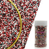 Edible Red & Black & White Sprinkles Candy 2mm Mini Pearls Cake Decorations Cupcake Toppers Cookie Decorating Perfect for Weddin