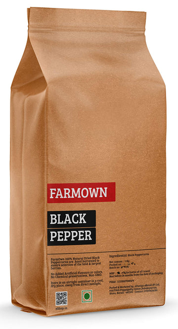 Farmown Black Pepper Whole Peppercorn (1Kg)