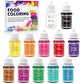 Treedoa Food Coloring Liquid Set, 12 Vibrant Colors, 0.35 Fl Oz Bottles