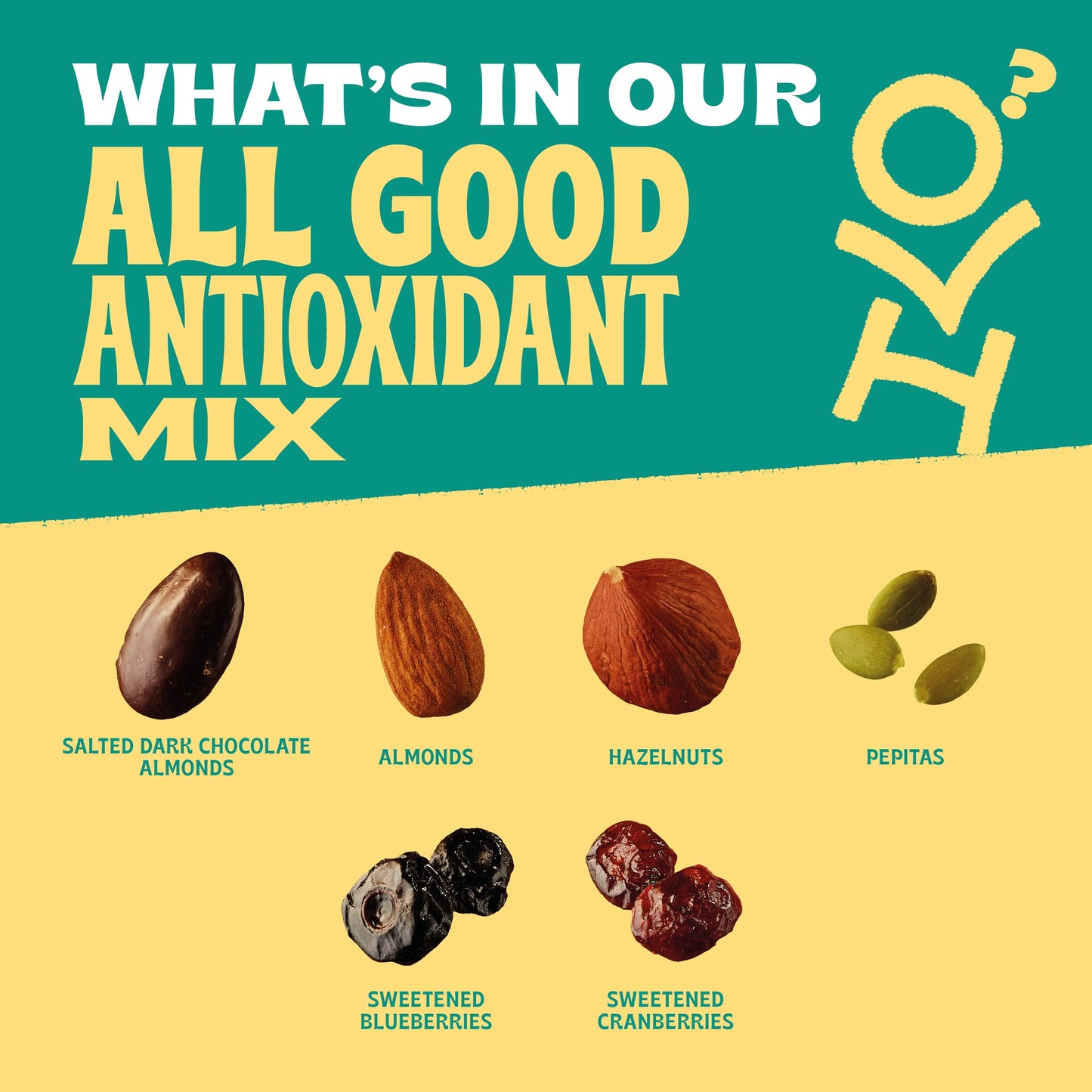 Orchard Valley Harvest Antioxidant Mix, 1 Ounce Bags (Pack of 8), Almonds, Cranberries, Blueberries, Cashews, and Pepitas, Non-G