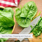 Its Delish Gourmet Chopped Dried Spinach Flakes, 8 Oz Jumbo Container - Premium Natural Dehydrated Spinach for Cooking and Camping