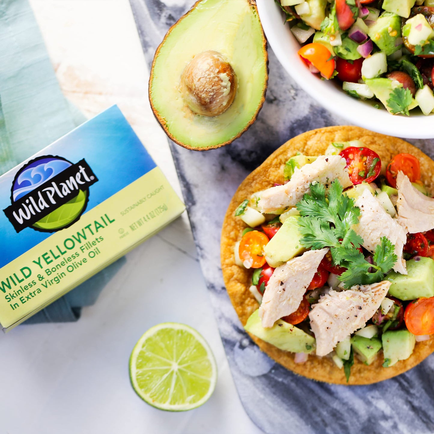 Wild Planet Wild Yellowtail Fillets in Organic Extra Virgin Olive Oil, Skinless & Boneless, 44 Ounce