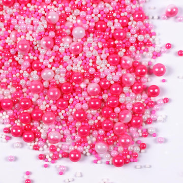 Edible Pink Sprinkles For Cake Decorating, Pearl Sprinkles, Edible Pearls, Cake Pearls For Baby Showers, Weddings, Birthdays, Ge