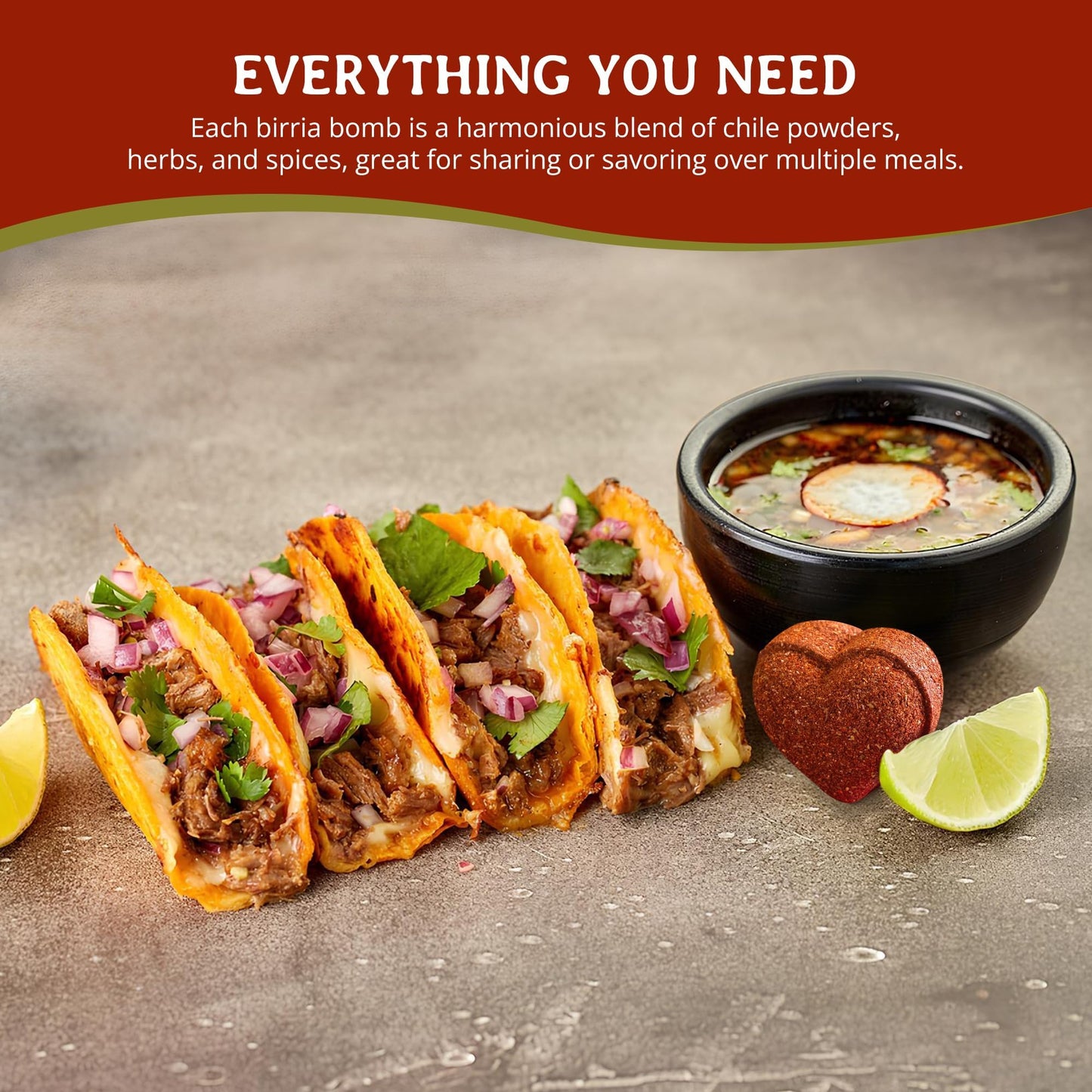 Just Add Luv Birria Spice   Seasoning Medium, 2.5 oz (Pack of 2) - Mexican Spice Mix for Tacos, Quesadillas, Enchiladas, No