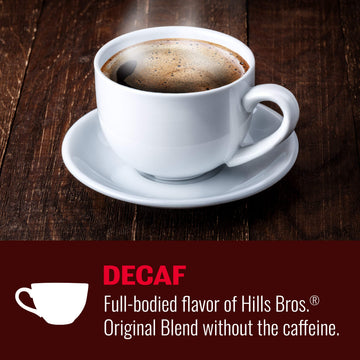 Hills Bros Single Serve Coffee Pods, Decaf, Medium Roast, 12 Count–Keurig Compatible, Roasted 100% Arabica Coffee, Smooth, Balanced, Classic Coffee Flavor