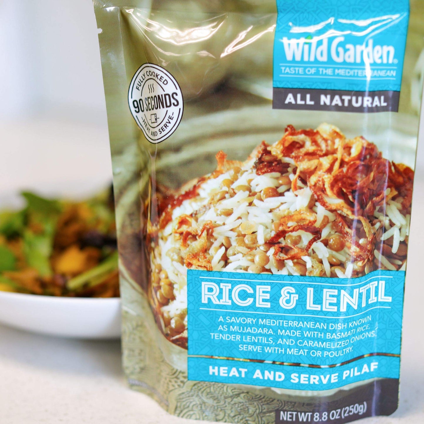 Wild Garden Heat and Serve Pilaf, Rice & Lentil, Fully Cooked, Ready to Eat, Microwavable 8.8 oz, 6 pack