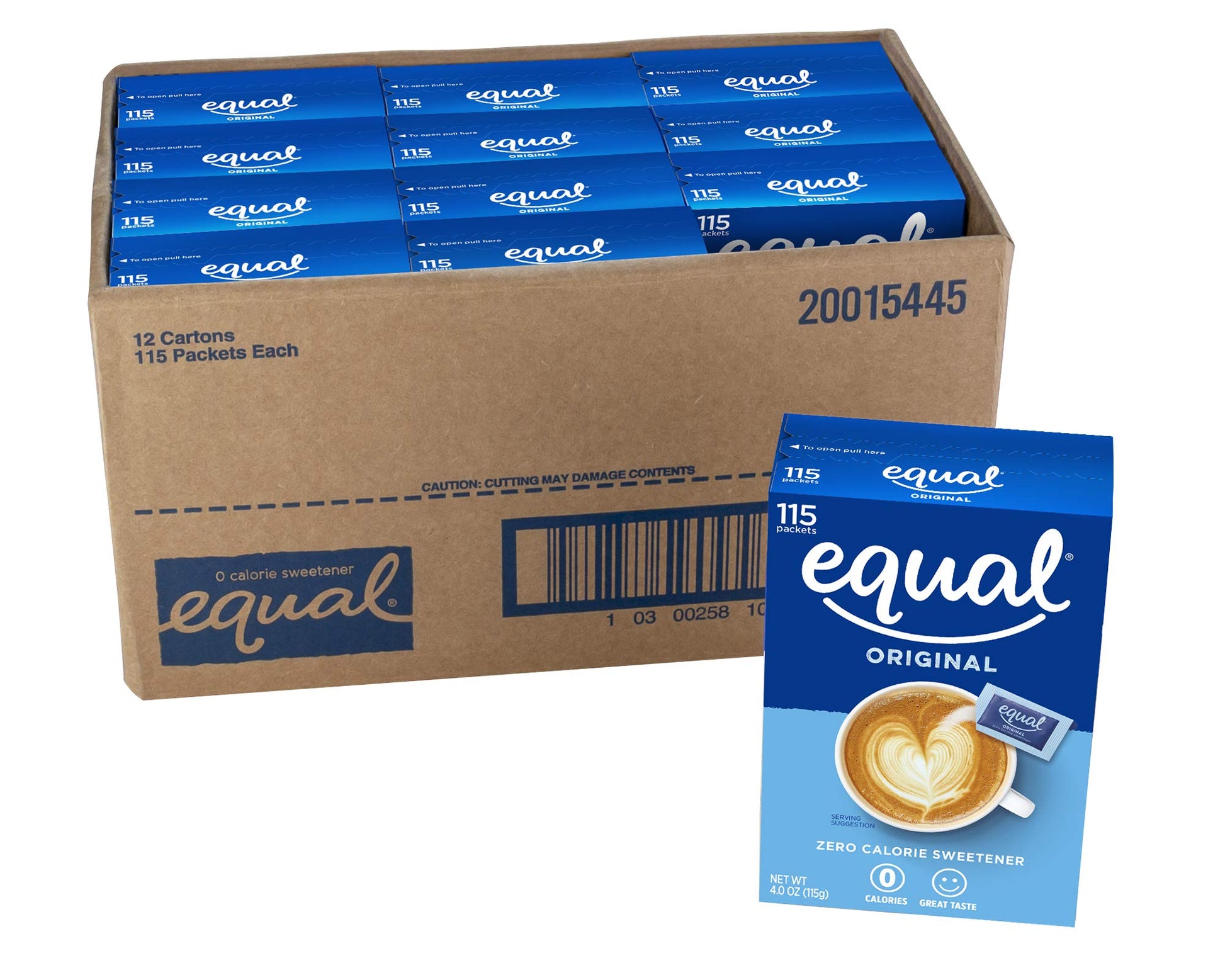 Equal 0 Calorie Sweetener, Aspartame And Acesulfame-K Sweetener Packets, Zero Calorie Sugar Alternative, Erythritol Free, 115 Ct
