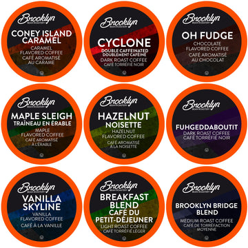 Brooklyn Beans Coffee Pods  Assorted Gourmet Variety Pack - Compatible with Keurig 2.0 K Cup malt-inspired  40 Count  A Mix of Gourmet Flavors