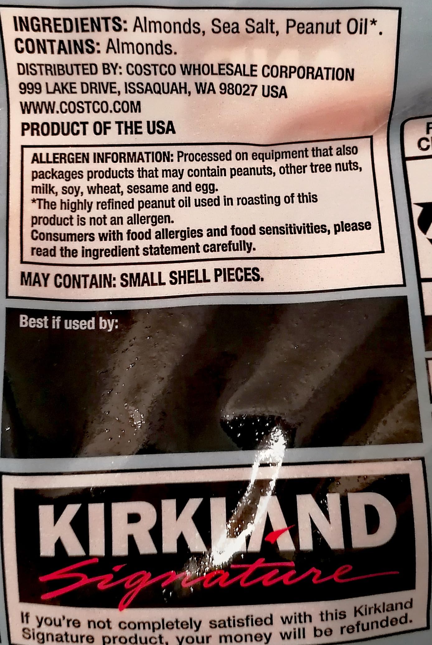 Kirkland Signature Roasted Almonds, Sea Salt, 2.5 Pounds