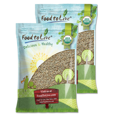 Food to Live Organic Cracked Rye Berries, 16 Pounds - Non-GMO. Crushed & Sifted Groats. Raw, Vegan, Kosher, Bulk. Broken Whole G