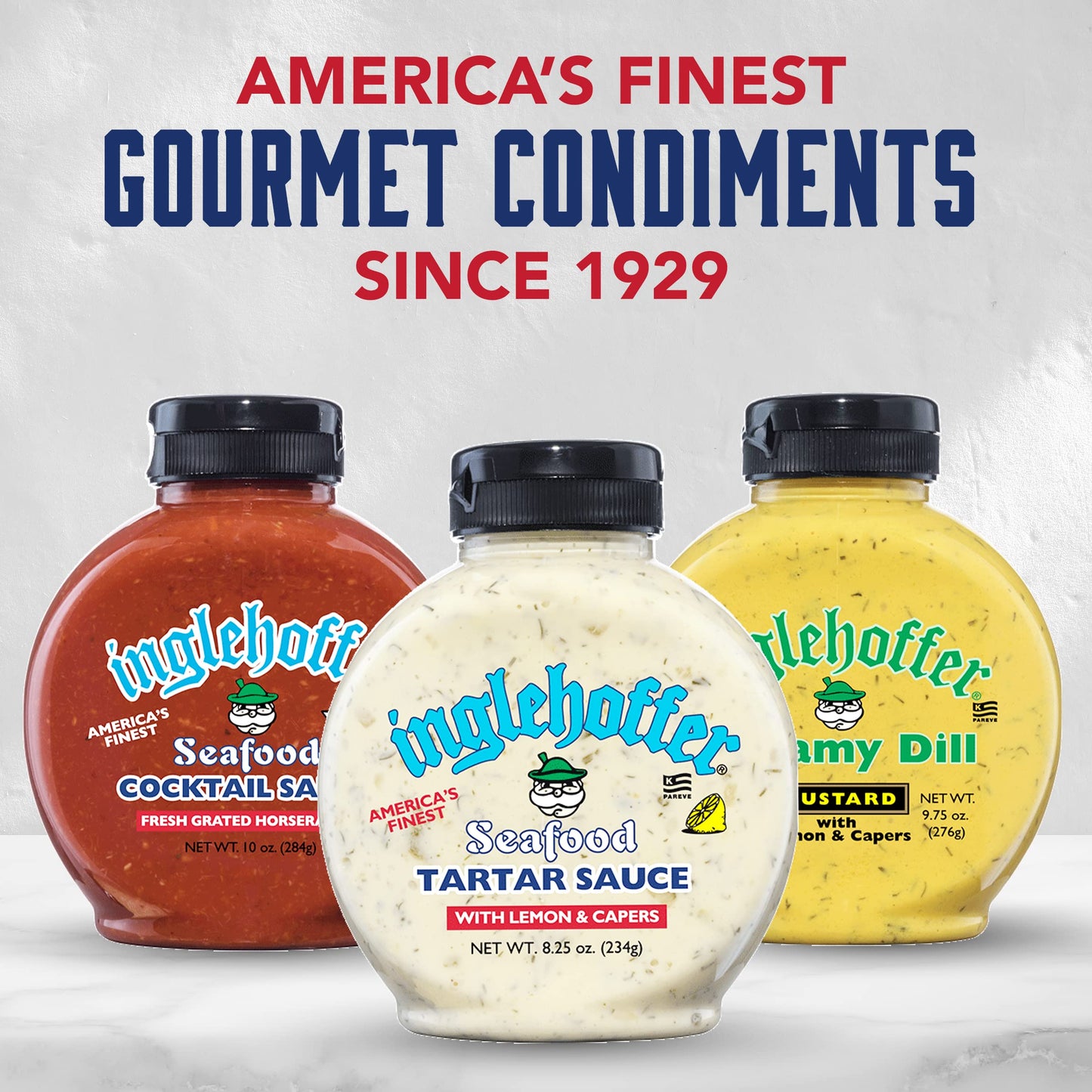 INGLEHOFFER Seafood Tartar Sauce, 8.25 Oz Squeeze Bottle, Pack of 1
