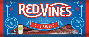 Red Vines Licorice, Original Red Flavor, 5oz Tray, Soft & Chewy Candy Twists