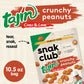 Snak Club Tajin Crunchy Peanuts, Nuts with Chili and Lime Seasoning, Mild, No Artificial Colors or Flavors, 10.5 oz Resealable B