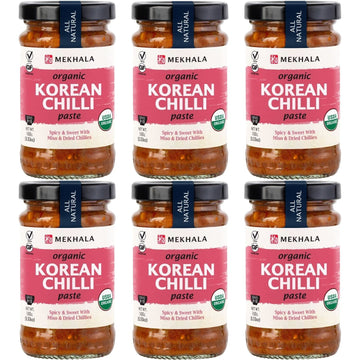 Mekhala Organic East Asian Cooking Pastes 3.53oz (Korean Chili, 6)