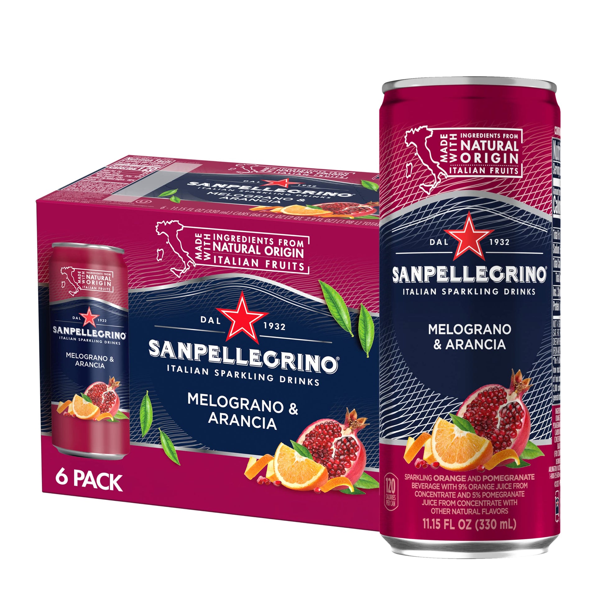 San Pellegrino - Sparkling Beverage Melgrno & Arncia - Case of 4-6/11.15Z (4x6/11.15Z)