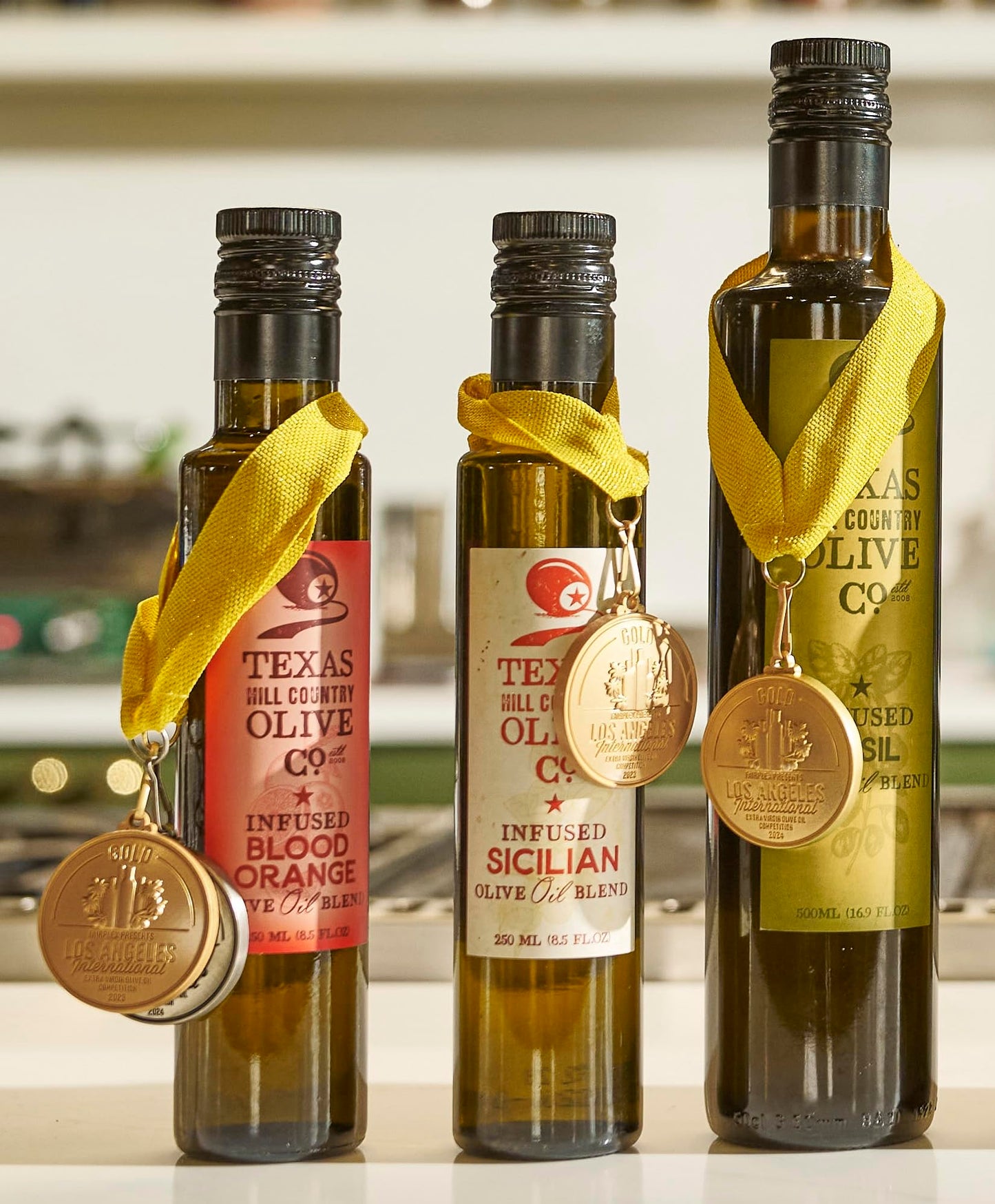 Texas Hill Country Olive Co Sicilian Infused Olive Oil - Cold Pressed Gourmet Evoo Olive Oil - Great For Dressing Dipping Marina